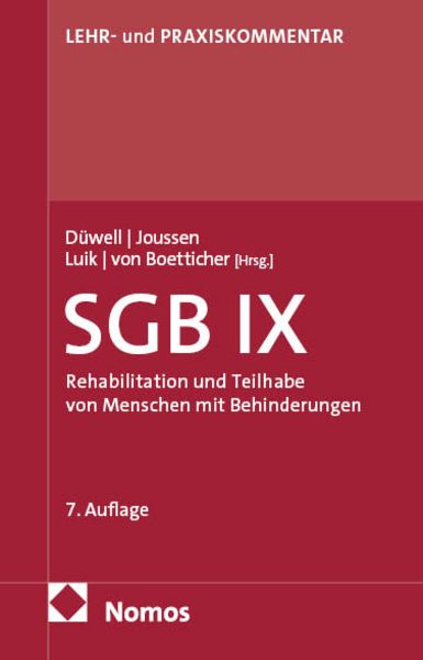 Sozialgesetzbuch IX: SGB IX, Gebundene Ausgabe von , Nomos, 978-3-8487-7450-0