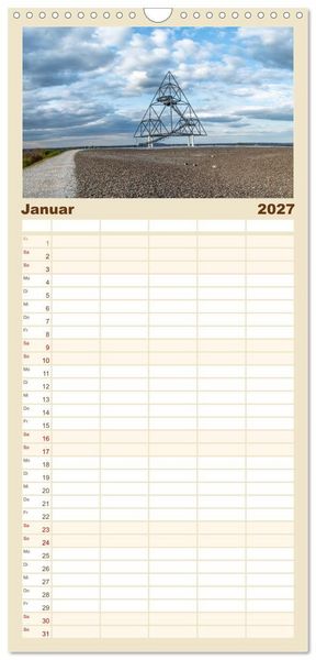 Produktbild: Familienplaner 2027 - Bottroper Stadtansichten mit 5 Spalten (Wandkalender, 21 x 45 cm) CALVENDO