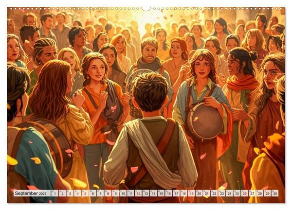 Produktbild: David gegen Goliath &ndash; Mut besiegt St&auml;rke (Wandkalender 2027 DIN A2 quer), CALVENDO Monatskalender