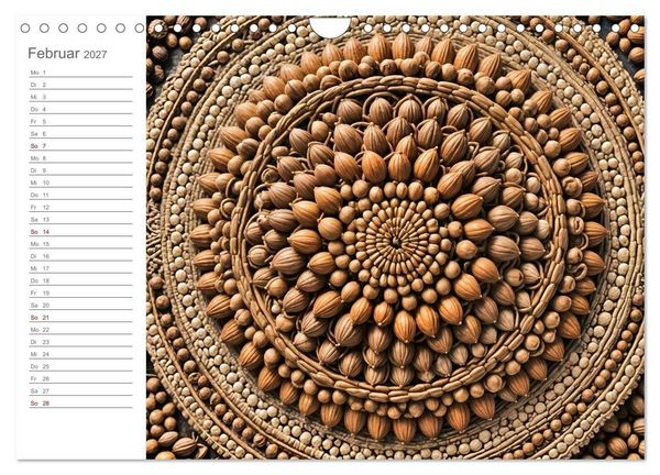 Produktbild: Natural Mandalas - Kraftvolle KI Mandalas aus Naturmaterialien (Wandkalender 2027 DIN A4 quer), CALVENDO Monatskalender