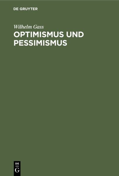 Produktbild: Optimismus und Pessimismus
