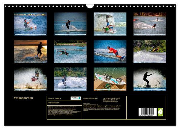 Produktbild: Wakeboarden (Wandkalender 2026 DIN A3 quer), CALVENDO Monatskalender