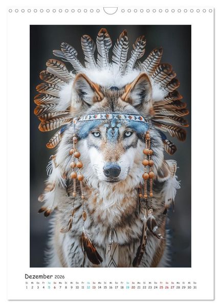 Produktbild: Magische Tiergeister (Wandkalender 2026 DIN A3 hoch), CALVENDO Monatskalender