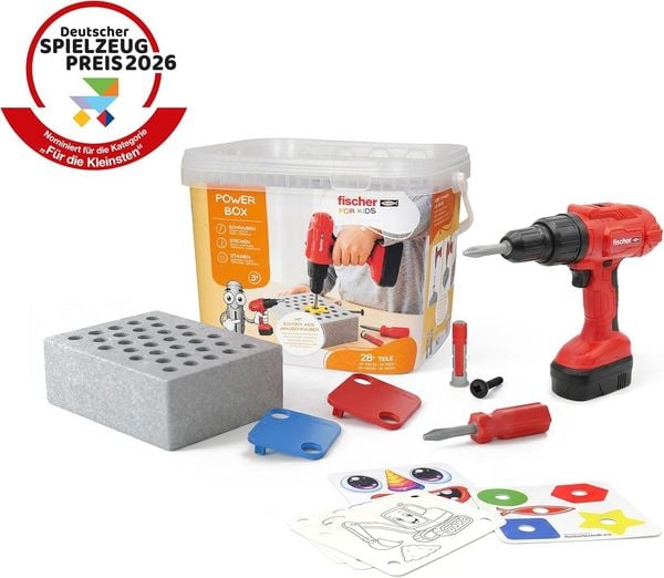 Produktbild: Fischertechnik 579436 - Fischer for Kids, Power-Box, Schrauben-Stecken-Staunen, 28-teilig, f&uuml;r Kinder ab 3 Jahren