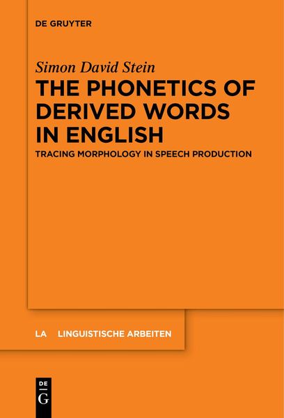 Produktbild: The Phonetics of Derived Words in English