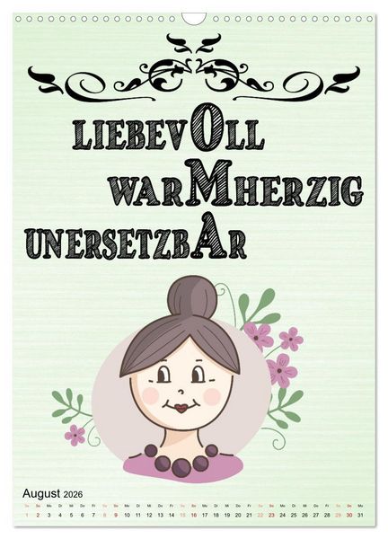 Produktbild: Gl&uuml;ck ist, Oma zu sein (Wandkalender 2026 DIN A3 hoch), CALVENDO Monatskalender