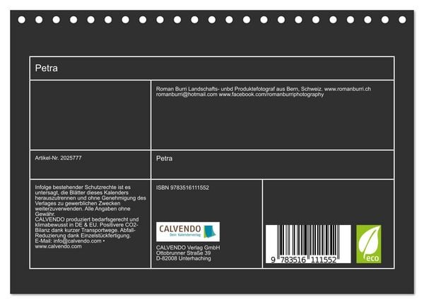 Produktbild: Petra (Tischkalender 2026 DIN A5 quer), CALVENDO Monatskalender