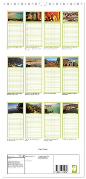 Produktbild: Familienplaner 2026 - Kap Verde mit 5 Spalten (Wandkalender, 21 x 45 cm) CALVENDO