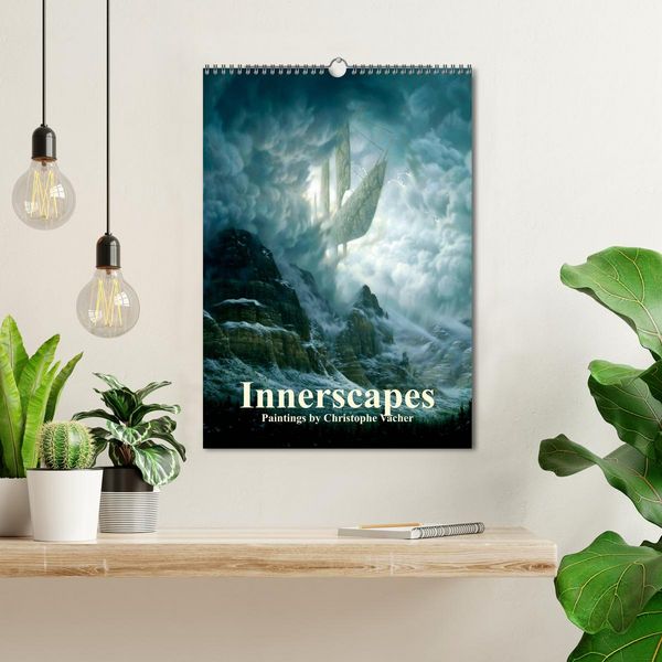 Produktbild: INNERSCAPES Fantasy Paintings by Christophe Vacher (Wall Calendar 2026 DIN A3 portrait), CALVENDO 12 Month Wall Calendar