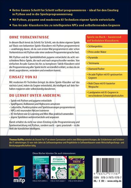 Produktbild: Retro-Games mit Python f&uuml;r Einsteiger