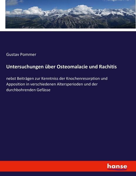 Produktbild: Untersuchungen &uuml;ber Osteomalacie und Rachitis