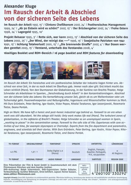 Produktbild: Im Rausch der Arbeit/Abschied von der sicheren Seite des Lebens - Edition Filmmuseum [2 DVDs]