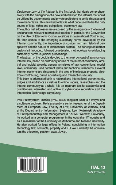 Produktbild: Customary Law of the Internet