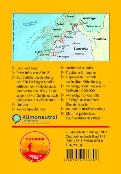 Produktbild: Nordkalottleden &uuml;ber den E1 von Kvikkjokk/Sulitjelma nach Kautokeino