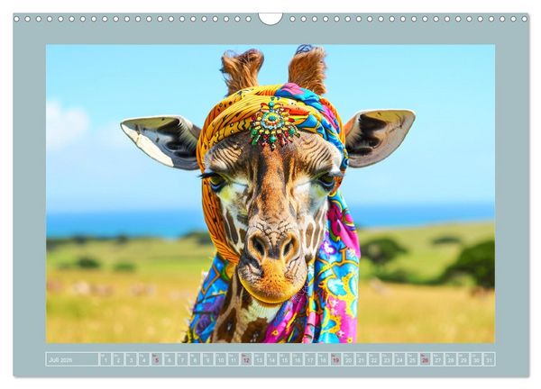 Produktbild: Giraffen-Trend. Hals und Stil (Wandkalender 2026 DIN A3 quer), CALVENDO Monatskalender