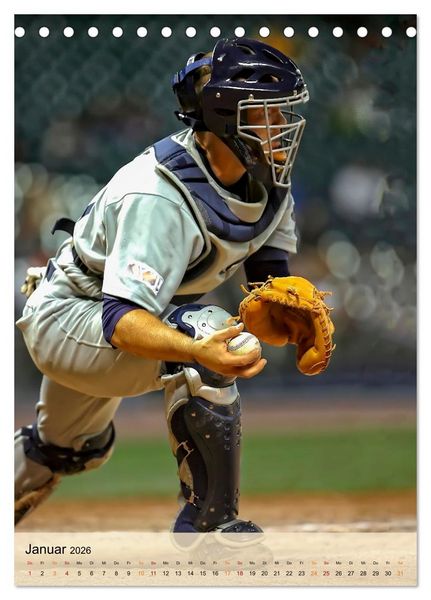Produktbild: Baseball Power (Tischkalender 2026 DIN A5 hoch), CALVENDO Monatskalender