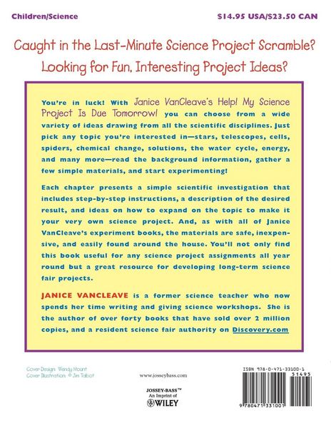 Produktbild: Janice VanCleave's Help! My Science Project is Due Tomorrow!