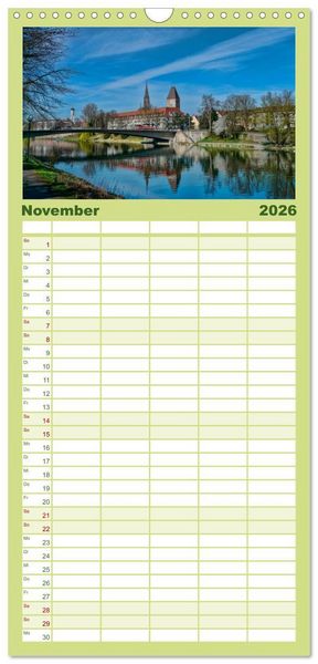 Produktbild: Familienplaner 2026 - B&uuml;hne frei f&uuml;r Ulm an der Donau mit 5 Spalten (Wandkalender, 21 x 45 cm) CALVENDO