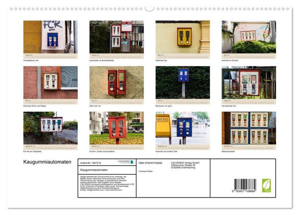 Produktbild: Kaugummiautomaten (hochwertiger Premium Wandkalender 2026 DIN A2 quer), Kunstdruck in Hochglanz