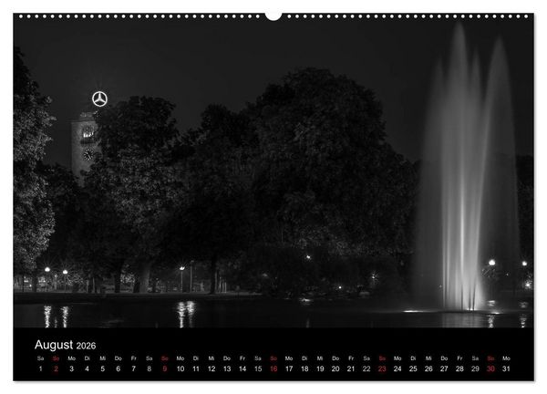 Produktbild: Stuttgart bei Nacht (Wandkalender 2026 DIN A2 quer), CALVENDO Monatskalender