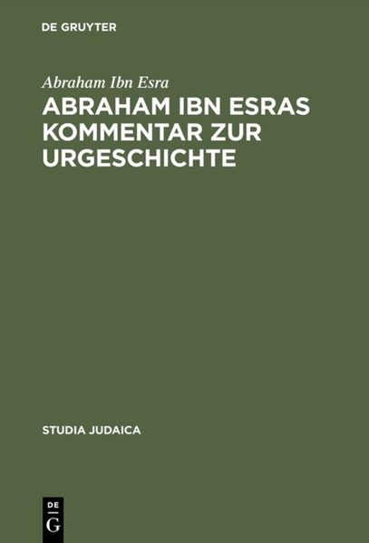 Produktbild: Abraham ibn Esras Kommentar zur Urgeschichte
