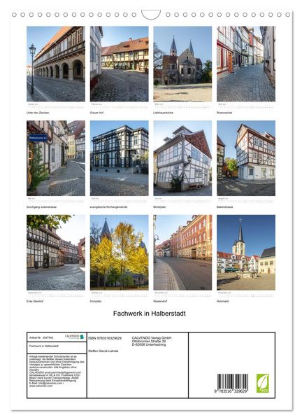 Produktbild: Fachwerk in Halberstadt (Wandkalender 2026 DIN A3 hoch), CALVENDO Monatskalender