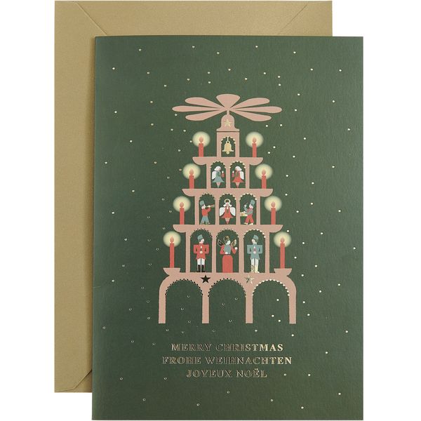 Produktbild: Kartenset A5, Weihnachtspyramide MIX