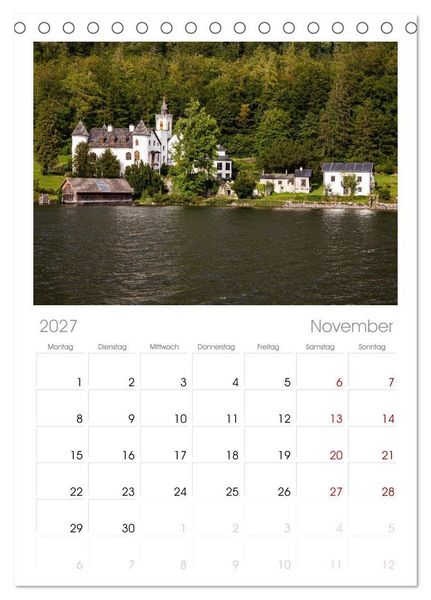 Produktbild: Tischplaner 2027 - Hallstatt und der Hallst&auml;tter See (A5 Tischkalender zum Aufstellen) CALVENDO