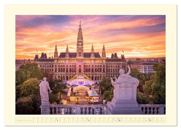 Produktbild: An der sch&ouml;nen blauen Donau - Ein Spaziergang in Wien (Wandkalender 2026 DIN A4 quer), CALVENDO Monatskalender