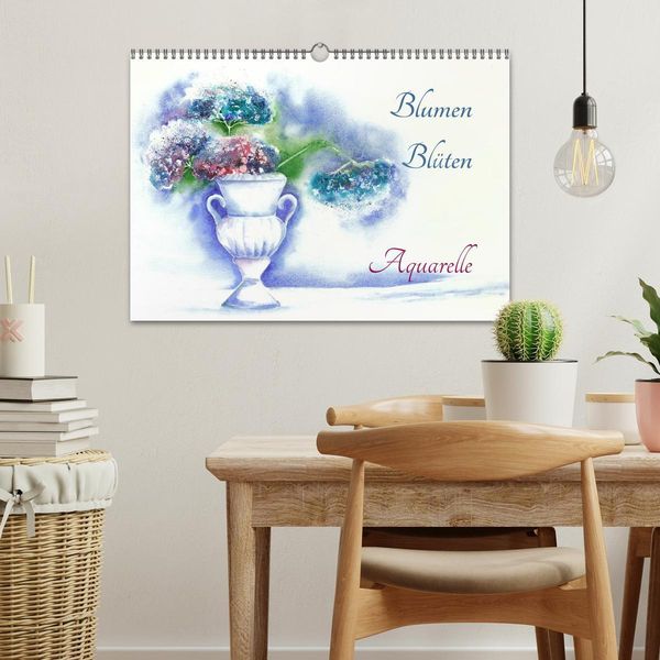 Produktbild: Blumen Bl&uuml;ten Aquarelle (Wandkalender 2026 DIN A3 quer), CALVENDO Monatskalender