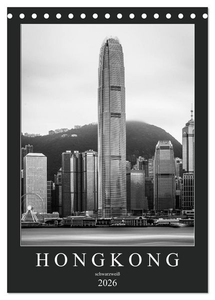 Produktbild: Hongkong schwarzwei&szlig; (Tischkalender 2026 DIN A5 hoch), CALVENDO Monatskalender