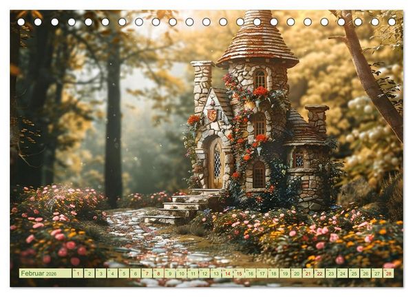 Produktbild: Das kleine H&auml;uschen im Wald (Tischkalender 2026 DIN A5 quer), CALVENDO Monatskalender