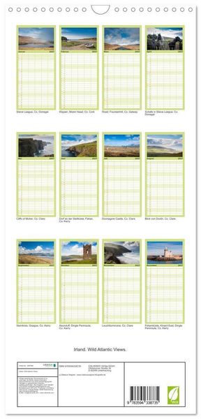 Produktbild: Familienplaner 2027 - Irland. Wild Atlantic Views. mit 5 Spalten (Wandkalender, 21 x 45 cm) CALVENDO