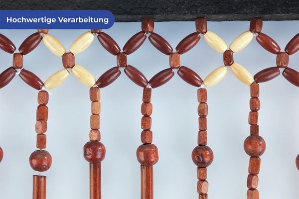 Produktbild: Bambusvorhang Holzperlen, Bambusperlen-Vorhang aus echter Handarbeit