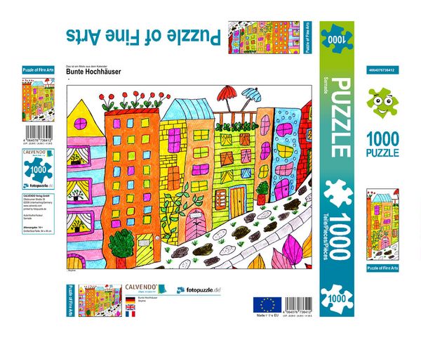 Produktbild: CALVENDO Puzzle Bunte Hochh&auml;user 1000 Teile Lege-Gr&ouml;&szlig;e 640 x 480 cm Foto-Puzzle Bild von None Sarnade