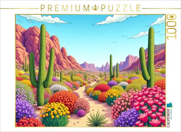 Produktbild: CALVENDO Puzzle Super Bloom in der kalifornischen W&uuml;ste | 1000 Teile Lege-Gr&ouml;&szlig;e 64x48cm Foto-Puzzle f&uuml;r gl&uuml;ckliche Stunden