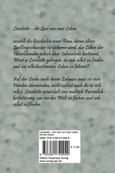 Produktbild: Lieselotte &ndash; die Last von zwei Leben