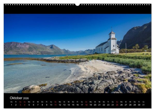 Produktbild: Sommer auf den Lofoten (hochwertiger Premium Wandkalender 2026 DIN A2 quer), Kunstdruck in Hochglanz