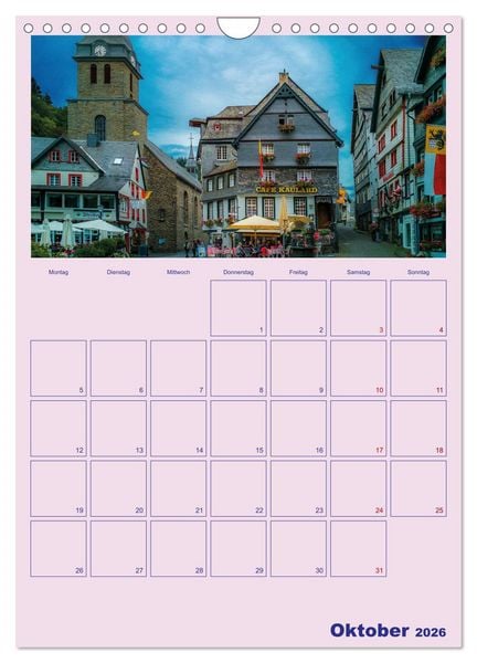 Produktbild: Wundersch&ouml;ne St&auml;dtchen (Wandkalender 2026 DIN A4 hoch), CALVENDO Monatskalender