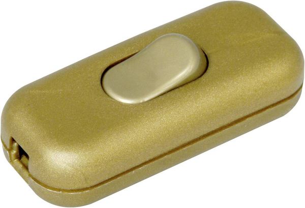 Produktbild: Kopp 191307003 Schnurschalter mit Zugentlastung Gold 1 x Aus/Ein 2A 1St.