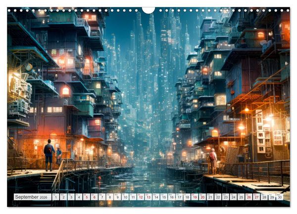 Produktbild: AI PLUS METAVERSE Algorithms and virtual reality (Wall Calendar 2026 DIN A3 landscape), CALVENDO 12 Month Wall Calendar
