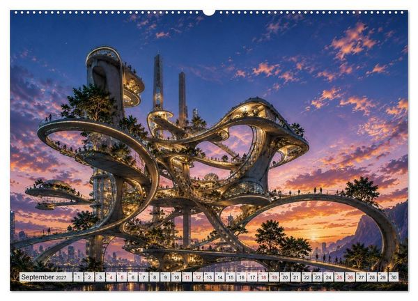 Produktbild: Traumwelten zwischen Zeit und Fantasie (hochwertiger Premium Wandkalender 2027 DIN A2 quer), Kunstdruck in Hochglanz
