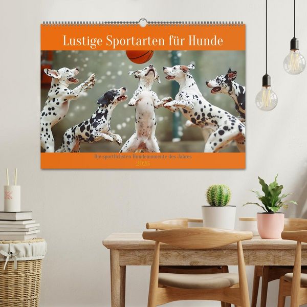 Produktbild: Lustige Sportarten f&uuml;r Hunde (Wandkalender 2026 DIN A2 quer), CALVENDO Monatskalender