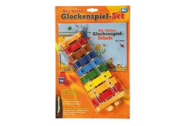 Glockenspiel-Set mit 8 bunten Klangplatten