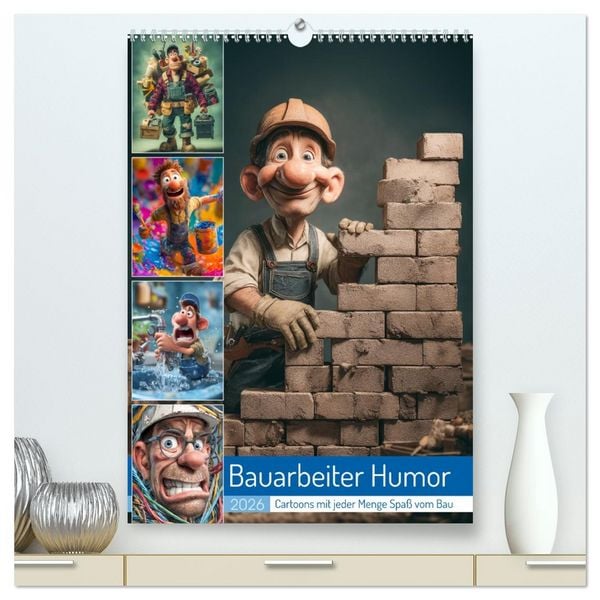 Produktbild: Bauarbeiter Humor (hochwertiger Premium Wandkalender 2026 DIN A2 hoch), Kunstdruck in Hochglanz