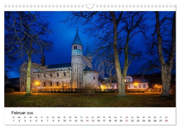 Produktbild: Auf den Spuren der Romanik zur blauen Stunde (Wandkalender 2026 DIN A3 quer), CALVENDO Monatskalender