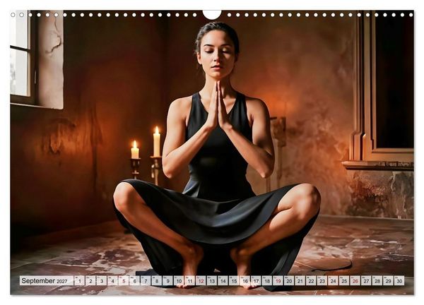 Produktbild: Dark Yoga &ndash; Heilige Stille im Schatten (Wandkalender 2027 DIN A3 quer), CALVENDO Monatskalender