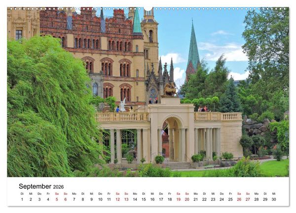 Produktbild: Schwerin - Landeshauptstadt von Mecklenburg-Vorpommern (Wandkalender 2026 DIN A2 quer), CALVENDO Monatskalender