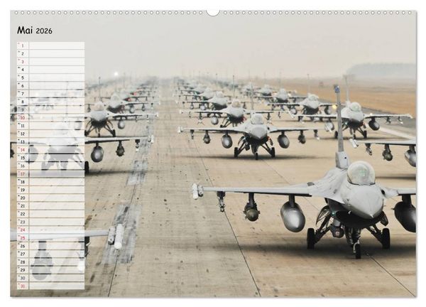 Produktbild: Luftwaffe. Kampfflugzeuge der USA (Wandkalender 2026 DIN A2 quer), CALVENDO Monatskalender