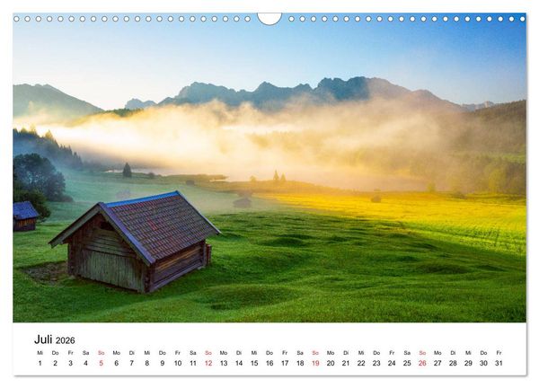 Produktbild: Landschaften vom Licht gek&uuml;&szlig;t (Wandkalender 2026 DIN A3 quer), CALVENDO Monatskalender